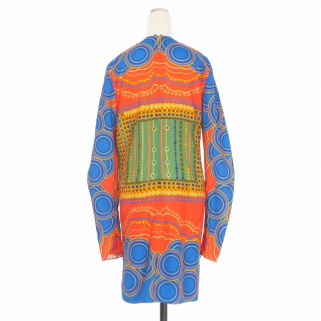 【中古】ディースクエアード DSQUARED2 22AW Boho Art 総柄プリント ワンピース ドレス 長袖 38 マルチカラー_1