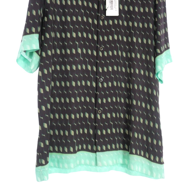 【中古】未使用品 ドリスヴァンノッテン DRIES VAN NOTEN 24SS Clasen Shirt 総柄 ショートスリーブシャツ 半袖 48_2