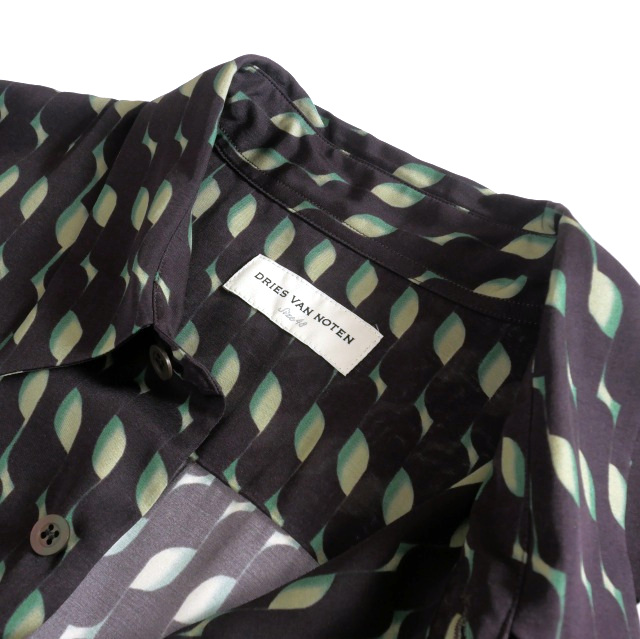 【中古】未使用品 ドリスヴァンノッテン DRIES VAN NOTEN 24SS Clasen Shirt 総柄 ショートスリーブシャツ 半袖 48_3