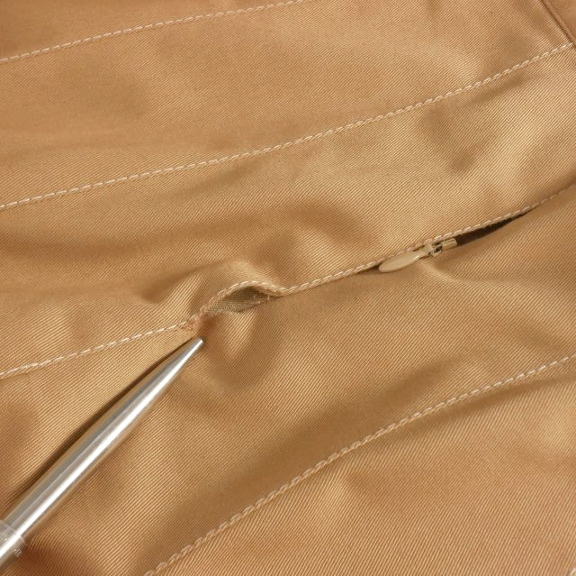 【中古】マルニ MARNI 22AW レザーパイピング 筋目スコート 40 ベージュ GOMA0465F1 国内定まり レディース