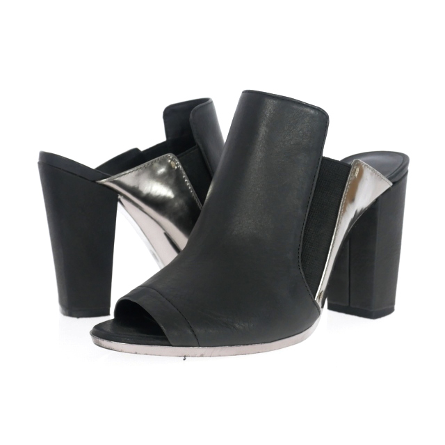 【中古】3.1 フィリップリム 3.1 phillip lim Vincent レザー オープントゥミュール サンダル 靴 37 ブラック 黒の通販は 5,036円