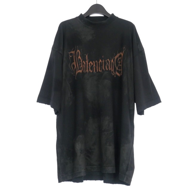 【中古】バレンシアガ BALENCIAGA 23AW Heavy Metal Logo T-Shirt オーバーサイズTシャツ カットソー 半袖 XS