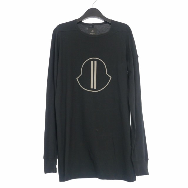 【中古】リックオウエンス Rick Owens × Moncler Level T-Shirt ロングスリーブTシャツ カットソー 長袖 L ブラック