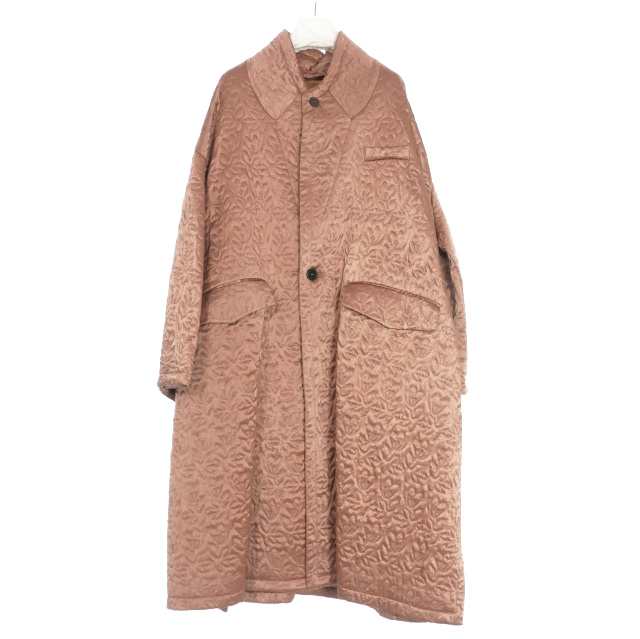 【中古】未使用品 メゾンマルジェラ Maison Margiela 22AW ANTIQUED PINK SATIN CAPE COAT ノーカラーケープコート