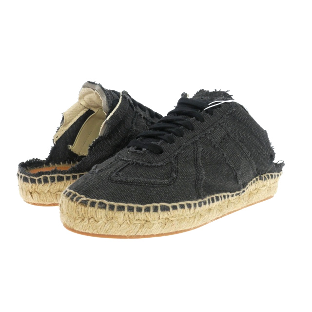 【中古】未使用品 メゾンマルジェラ Maison Margiela 22AW エスパドリーユスニーカー サボ 35 ブラック 黒 S38WS0192