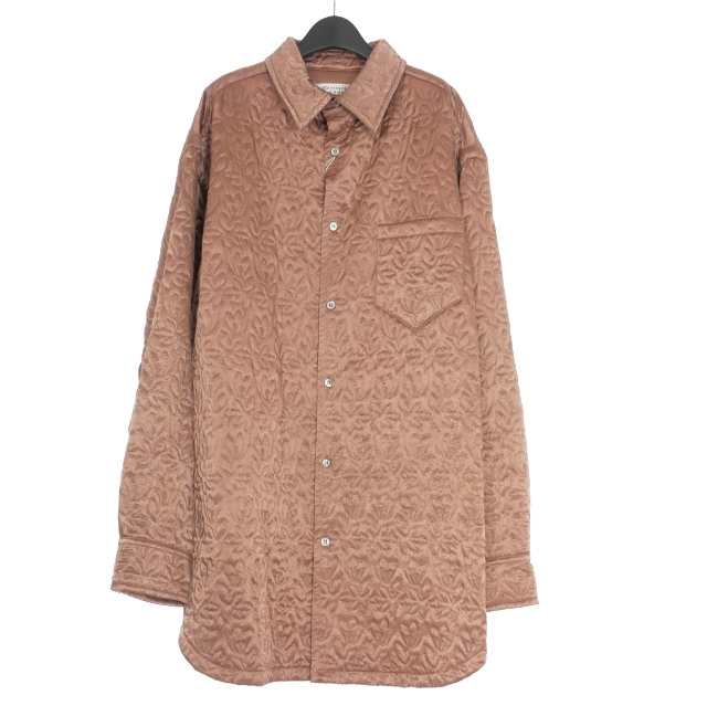 【中古】未使用品 メゾンマルジェラ Maison Margiela 22AW ANTIQUED PINK SATIN OVERSIZE SHIRT