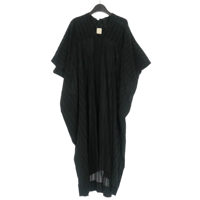 【中古】ヤンヤンヴァンエシュ JAN JAN VAN ESSCHE 21SS TUNIC#28 ロング丈半袖チュニック シャツ XS ブラック 黒