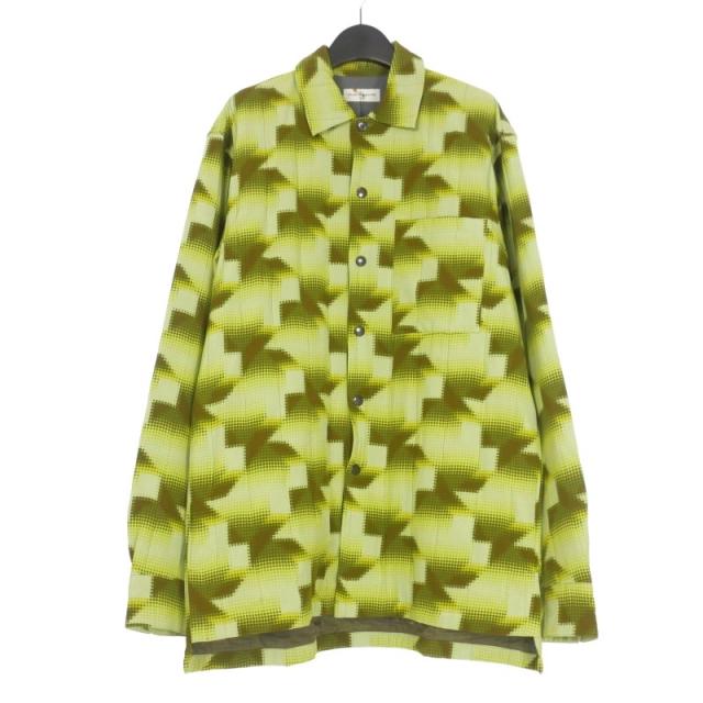 【中古】未使用品 ドリスヴァンノッテン DRIES VAN NOTEN 24AW CORNISH SHIRTS 総柄 キルティングシャツ 長袖 48
