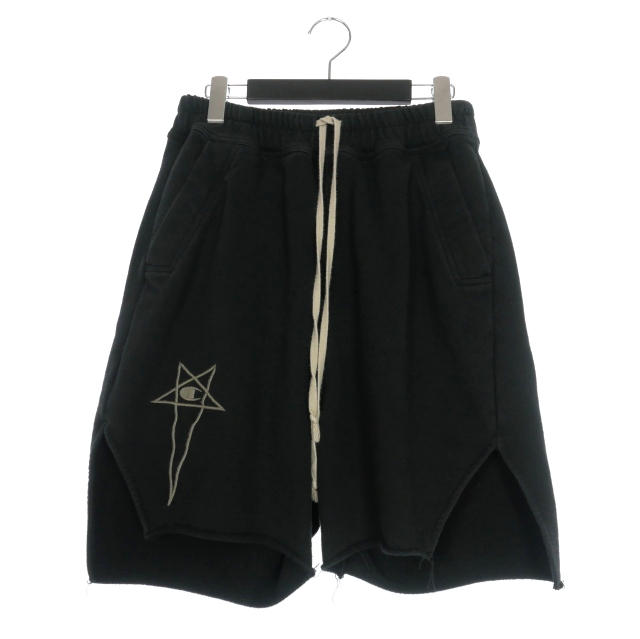 【中古】リックオウエンス Rick Owens × Champion 24SS BEVELED PODS ポッズショーツ ショートパンツ S ブラック