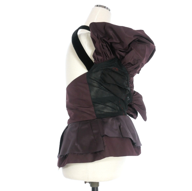 【中古】未使用品 メゾンマルジェラ Maison Margiela 22AW ラッフルトップ キャミソール 36 ボルドー SI0NC0001 中古】未使用品 メゾンマルジェラ Maison Margiela 22AW ラッフル