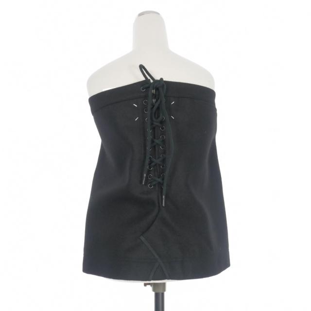 【中古】未使用品 メゾンマルジェラ Maison Margiela 22AW ウール ビスチェ コルセット 38 黒 ブラック SI0NT0003_1