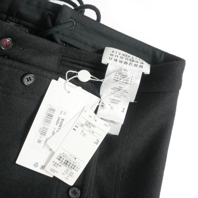 【中古】未使用品 メゾンマルジェラ Maison Margiela 22AW ウール ビスチェ コルセット 38 黒 ブラック SI0NT0003_3