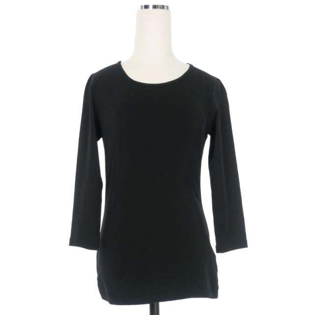 【中古】ヨウジヤマモト YOHJI YAMAMOTO 24SS 100/2 強撚スムス 脇ネーム 五分袖S Tシャツ カットソー 2 ブラック 黒の通販は 6,239円