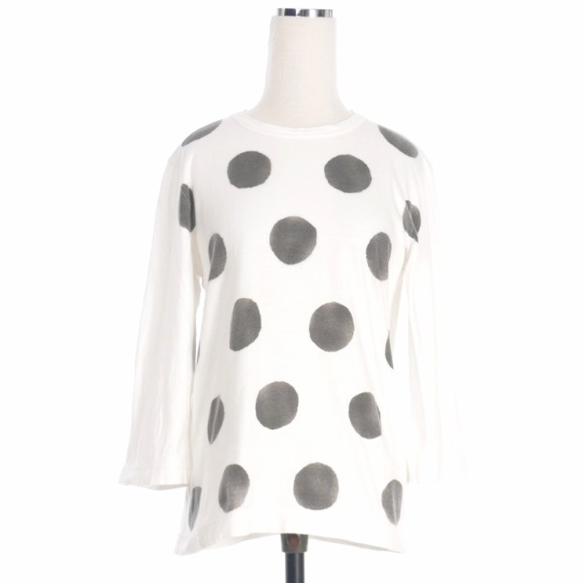 【中古】トリココムデギャルソン tricot COMME des GARCONS ドットプリント Ｔシャツ カットソー 長袖 S 白 TH-T047 レディースの通販は