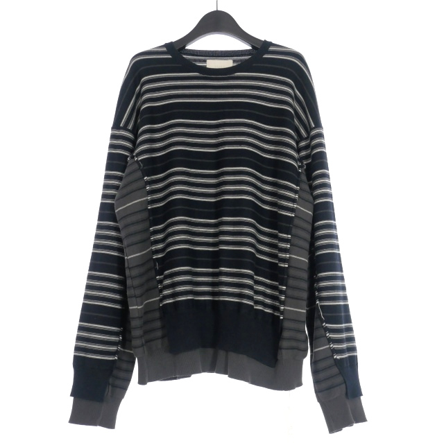 【中古】ヨーク YOKE 22SS BORDER CONNECTING CREWNECK ボーダーニット セーター  3 ダークネイビー 紺の通販は 6,073円