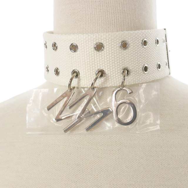 【中古】未使用品 エムエムシックス メゾンマルジェラ MM6 Maison Margiela ロゴペンダント チョーカーネックレスの通販は