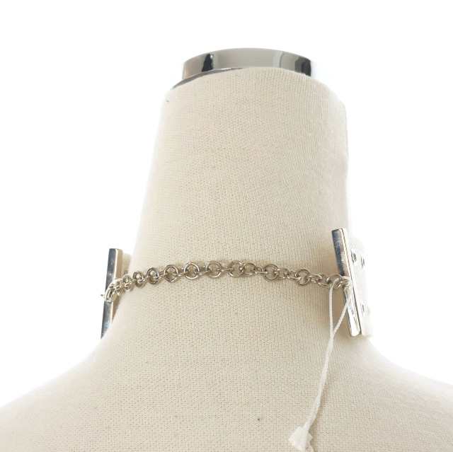 【中古】未使用品 エムエムシックス メゾンマルジェラ MM6 Maison Margiela ロゴペンダント チョーカーネックレスの通販は