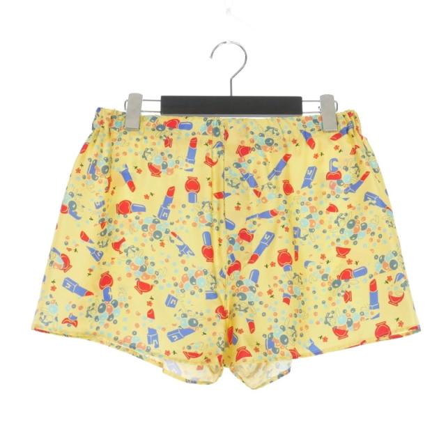【中古】未使用品 メゾンマルジェラ 22AW シルクショートパンツ ショーツ 総柄 L イエロー S50QG0021 国内正規 メンズの通販は