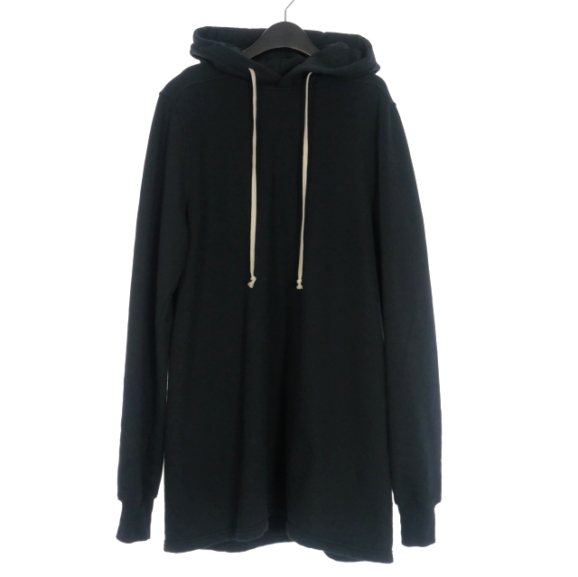 【中古】ダークシャドウ DRKSHDW リックオウエンス 17AW プルオーバーフードパーカー フーディ 裏起毛 S ブラック 黒の通販は