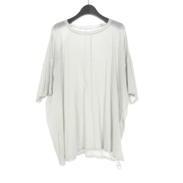 【中古】マイナス MINUS インサイドアウト シアー Tシャツ カットソー 半袖 グレー メンズの通販は