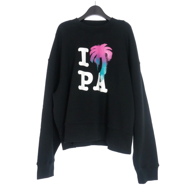 【中古】未使用品 パームエンジェルス PALM ANGELS 23SS I LOVE PA CREW パームツリー クルーネックスウェット Mの通販は