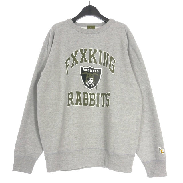 【中古】未使用品 エフアールツー FR2 伊勢限定 ラビッツ クルーネックスウェット トレーナー L グレー FRC3510の通販は 17,800円