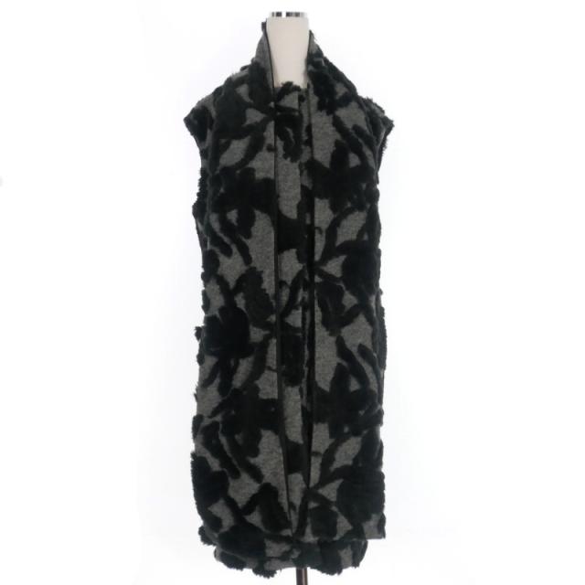 【中古】未使用品 タクーンアディション THAKOON ADDITION ファートリムコート ジャケット 2 ブラック A315WCCTT031の通販は 5,775円