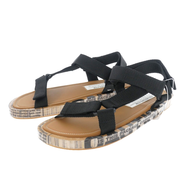 【中古】未使用品 メゾンマルジェラ Maison Margiela 22SS ストラップサンダル 靴 42 ブラック 黒 S57WP0094 国内正規