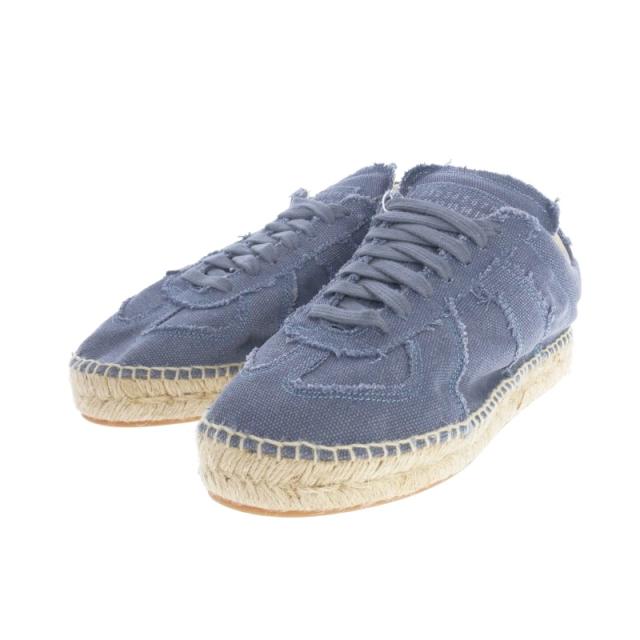 【中古】未使用品 メゾンマルジェラ Maison Margiela レプリカ 22AW エスパドリーユスニーカー 靴 38 ブルー 青