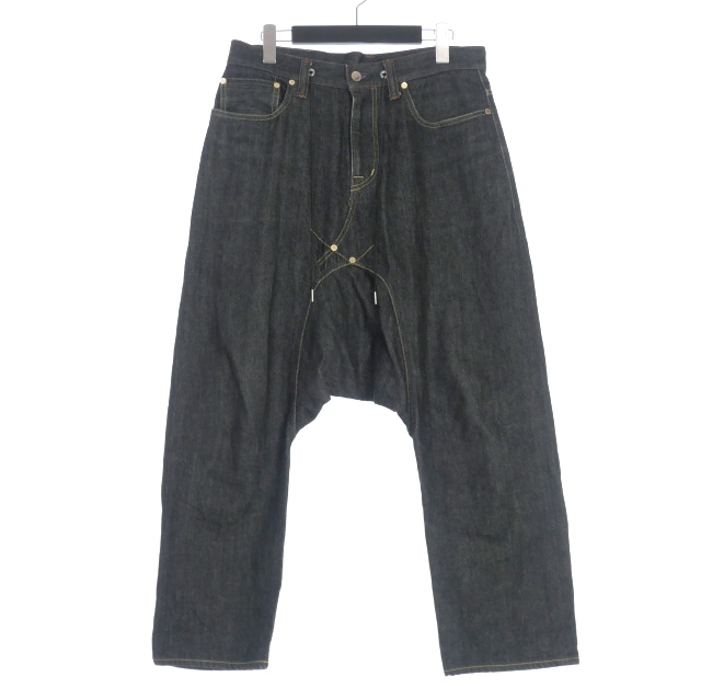 【中古】フミトガンリュウ FUMITO GANRYU 20SS サルエル クロップドデニムパンツ ジーンズ 1 インディゴ FU3-PA-102の通販は