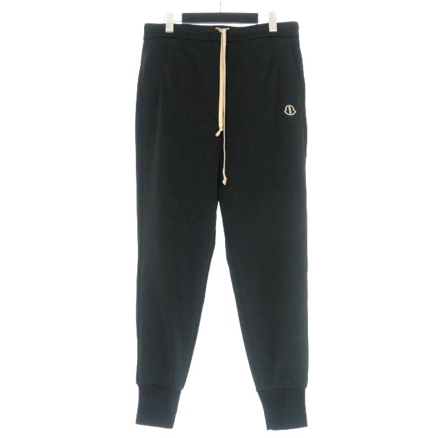 【中古】モンクレール MONCLER × リックオウエンス 20AW ジョガーパンツ スウェットパンツ S ブラック F209N8H70200の通販は