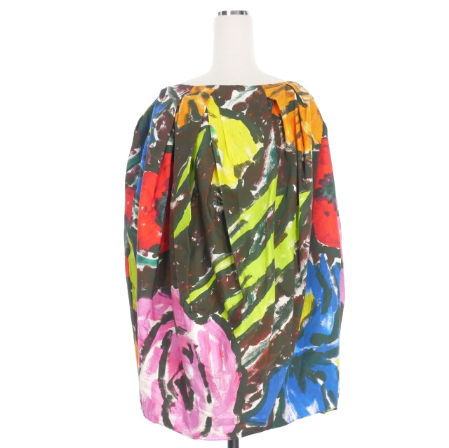 【中古】未使用品 マルニ MARNI 20SS 花柄 総柄 プリント シャツ ブラウス コクーンシルエット 38 マルチカラーの通販は