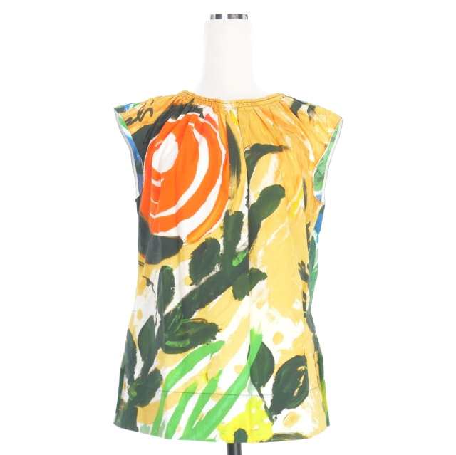 【中古】未使用品 マルニ MARNI 20SS 総柄 ノースリーブシャツ ブラウス 38 マルチカラー 国内正規 TTMA0123Y0TCY97の通販は