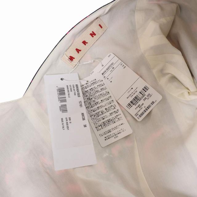 【中古】未使用品 マルニ MARNI 20SS Vネック フローラル プリント ミディ ドレス ワンピース 半袖 38 マルチカラー 中古】未使用品 マルニ MARNI 20SS Vネック フローラル プリント