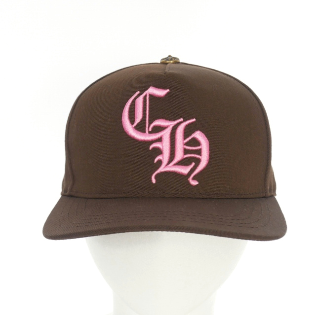 【中古】クロムハーツ CHROME HEARTS CHロゴ 刺繍 ベースボールキャップ 帽子 O/S ブラウン 茶 メンズの通販は