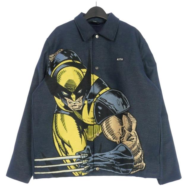 【中古】キスニューヨークシティ KITH NYC for X-Men Wolverine Nocturnal タペストリー コーチジャケット ブルゾン Lの通販は