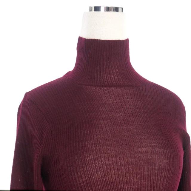 【中古】未使用品 アンドゥムルメステール 23AW MARLENA リブハイネックセーター ニット 長袖 S ブラック 黒 中古】未使用品 アンドゥムルメステール ANN DEMEULEMEESTER 23AW