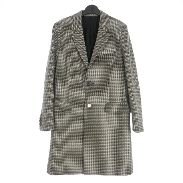 【中古】アミ アレクサンドル マテュッシ ami alexandre mattiussi 18AW ハウンドトゥース チェスターコート 46の通販は