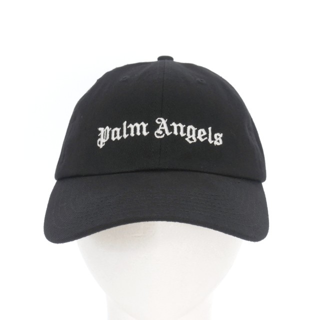 【中古】パームエンジェルス PALM ANGELS CLASSIC LOGO CAP ロゴ刺繍 キャップ 帽子 OS ブラック 黒 PMLB003R21FAB002 メンズ レディース