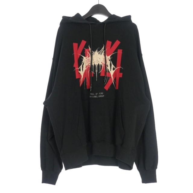 【中古】未使用品 フォーティーフォーレーベルグループ 44 LABEL GROUP STAY POSITIVE HOODIE フーディ パーカー S