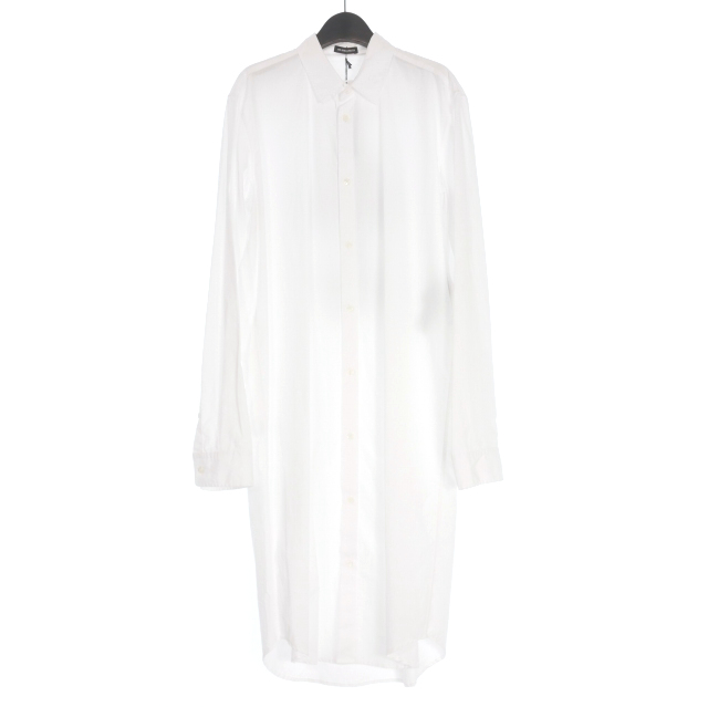 【中古】未使用品 アンドゥムルメステール ANN DEMEULEMEESTER 22AW MAURICE STANDERD ELONGATED SHIRT 46