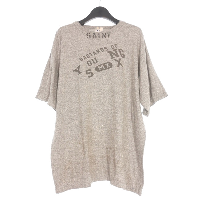 【中古】未使用品 セントマイケル SAINTMICHAEL × BerBerJin 25SS BJ_SS YOUNG TEE プリントTシャツ XL グレー