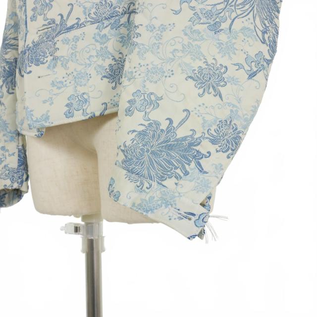 【中古】メゾンマルジェラ Maison Margiela 22SS フローラルジャガード 中綿ジャケット ブルゾン 38 ブルー/ホワイト_6
