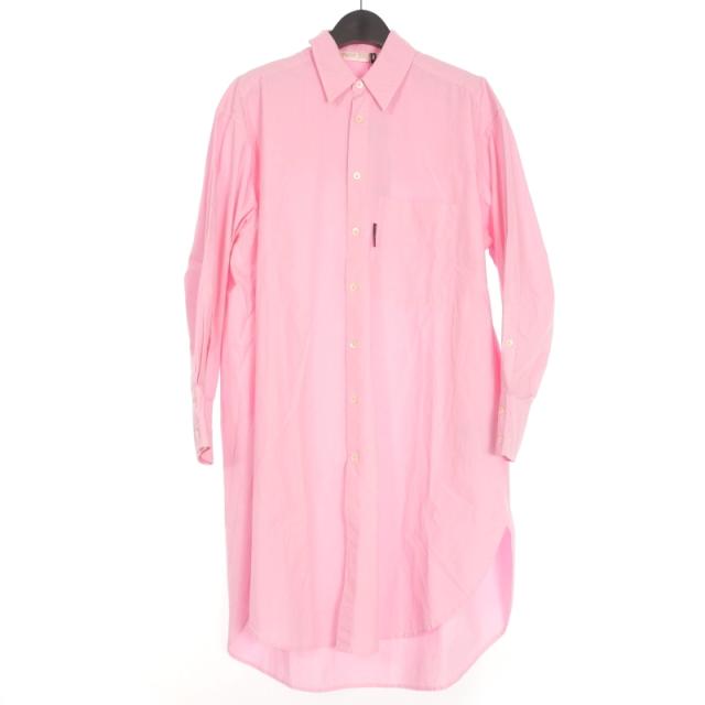 【中古】未使用品 パームエンジェルス PALM ANGELS 23SS GD OVERLOGO SHIRT DRESS ドレスシャツ ロング 長袖 36