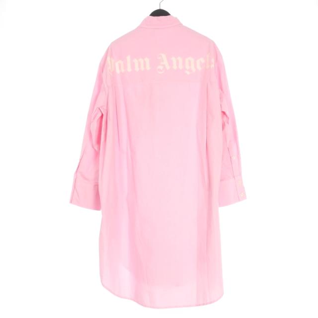 【中古】未使用品 パームエンジェルス PALM ANGELS 23SS GD OVERLOGO SHIRT DRESS ドレスシャツ ロング 長袖 36_1