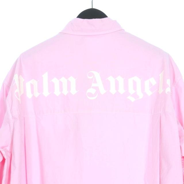 【中古】未使用品 パームエンジェルス PALM ANGELS 23SS GD OVERLOGO SHIRT DRESS ドレスシャツ ロング 長袖 36_2