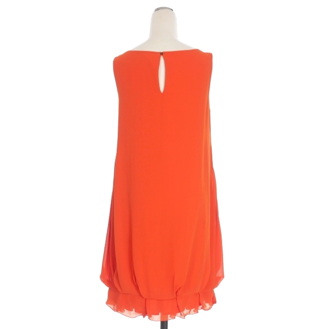 ☆フォクシーニューヨークモックネックリボンワンピースオレンジ40