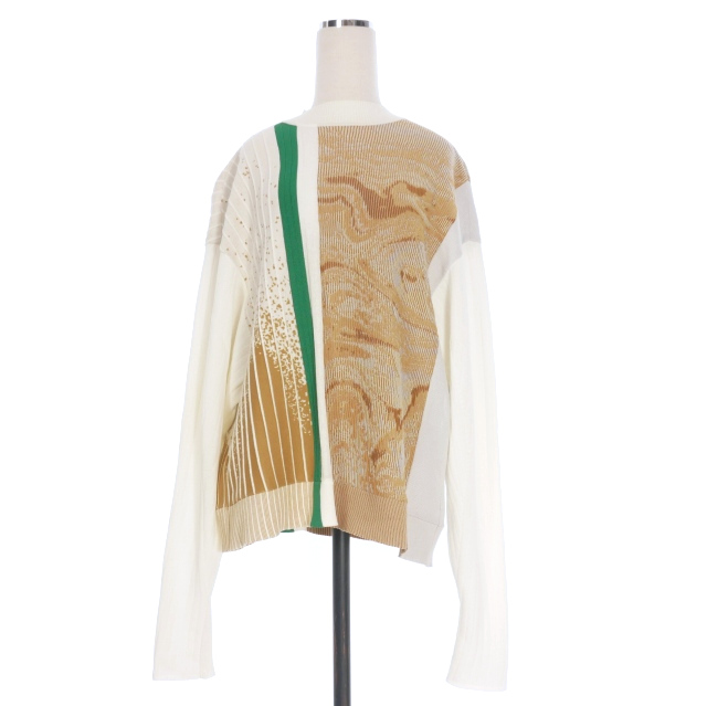 マメクロゴウチ Marble Jacquard Knitted Pullover Mame Kurogouchi