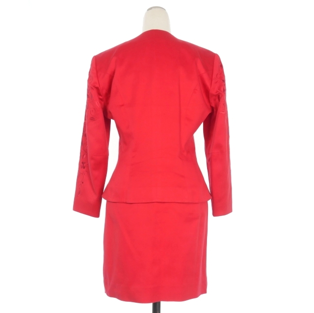 【中古】ケンゾー KENZO 赤タグ 刺繍 セットアップ スカートスーツ M レッド 赤 D-0S1195 レディース 中古】ケンゾー KENZO 赤タグ 刺繍 セットアップ スカートスーツ M
