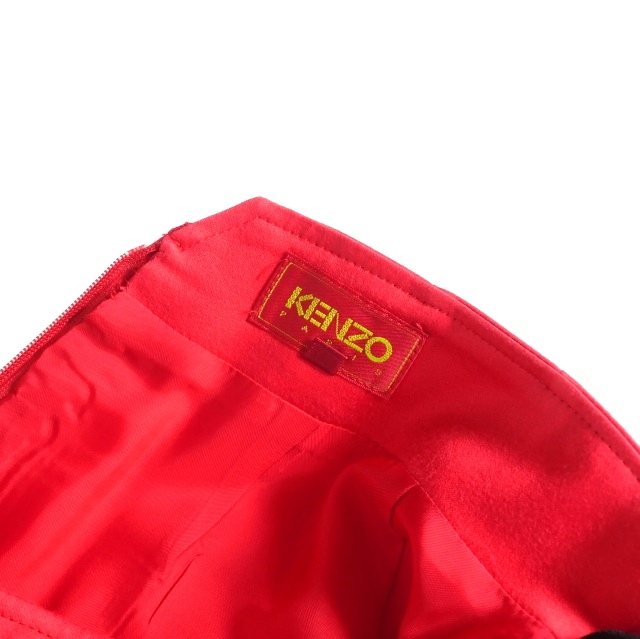 中古】ケンゾー KENZO 赤タグ 刺繍 セットアップ スカートスーツ M